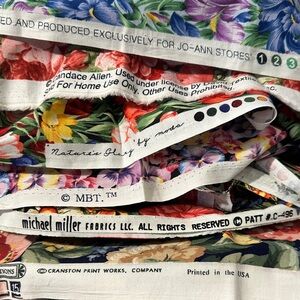 100% Cotton Floral Fabric with a Variety of Vibrant colors